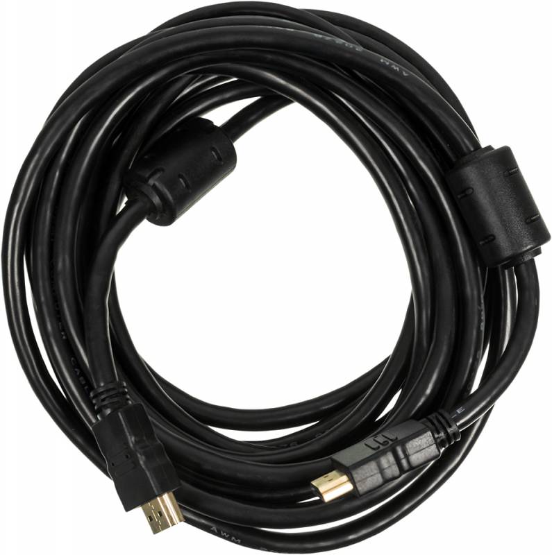 Кабель соединительный аудио-видео Ningbo HDMI-5M-MG HDMI (m)-HDMI (m) 5м ферриткольца контакты позолото черный (HDMI-5M-MG(VER14)BL)