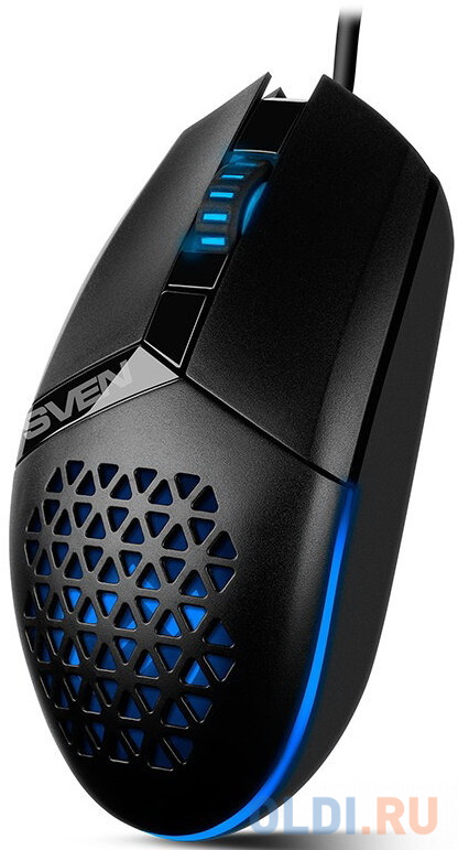 Игровая мышь SVEN RX-G735 чёрная (USB, 6 кнопок, 4000 dpi, RGB-подсветка)