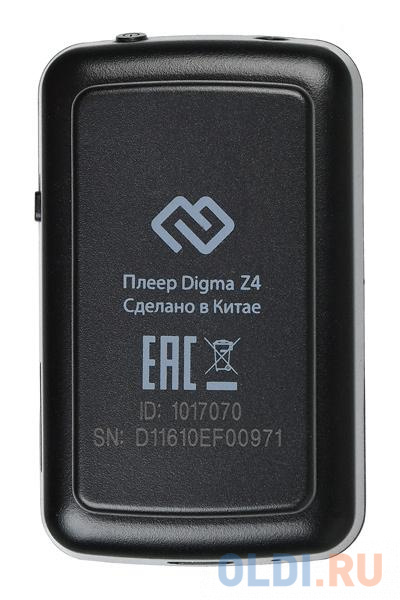 Плеер Hi-Fi Flash Digma Z4 BT 16Gb черный/1.5"/FM/microSD/clip [1017070]