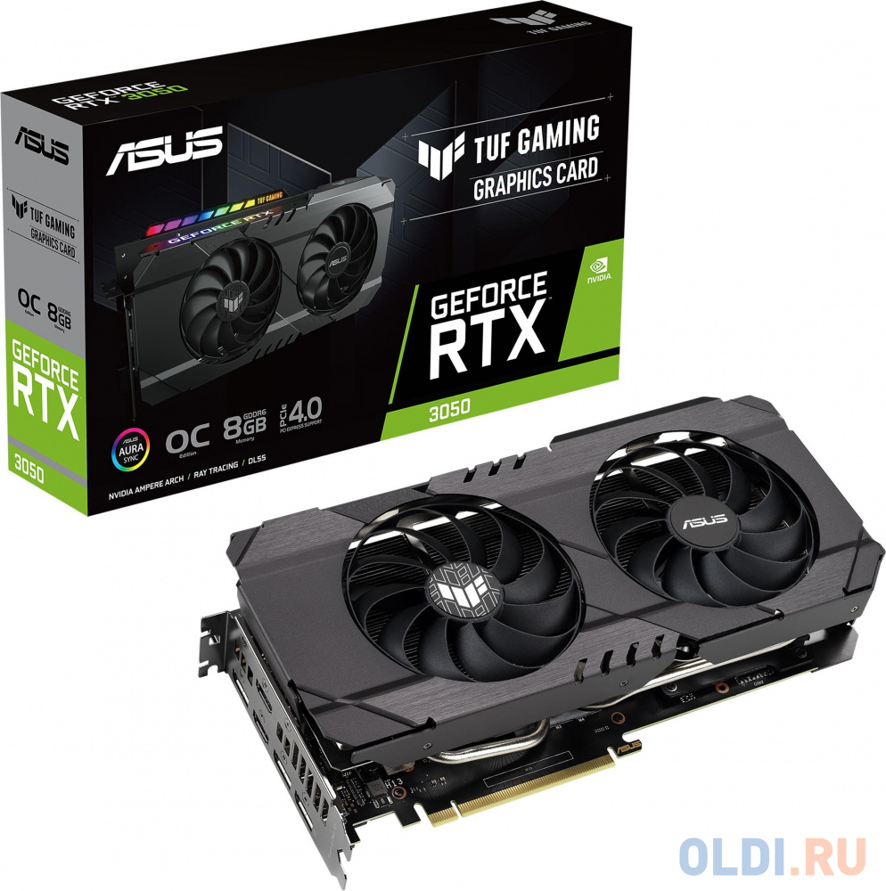 Видеокарта ASUS nVidia GeForce RTX 3050 TUF OC 8GB GAMING 8192Mb 90YV0HM4-M0NA00