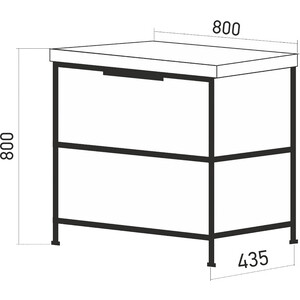 Тумба с раковиной Mixline Бруклин 80х45 дуб бунратти (4630099745030, 4640021064733) в Москвe