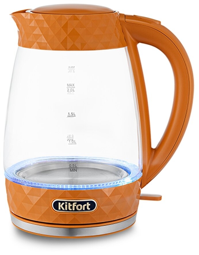 Чайник электрический Kitfort КТ-6123-4 оранжевый