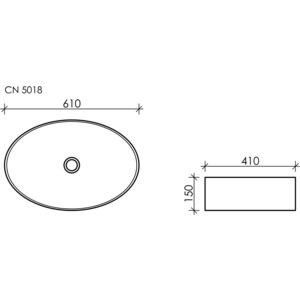 Раковина-чаша Ceramica Nova Element 61х41 белая (CN5018) в Москвe