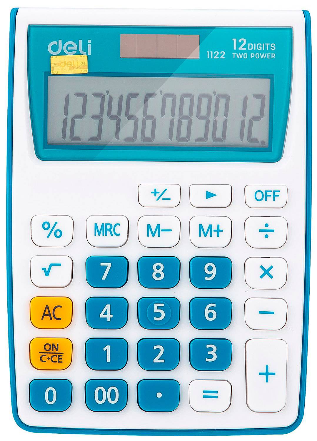 Калькулятор настольный Deli E1122/BLUE синий