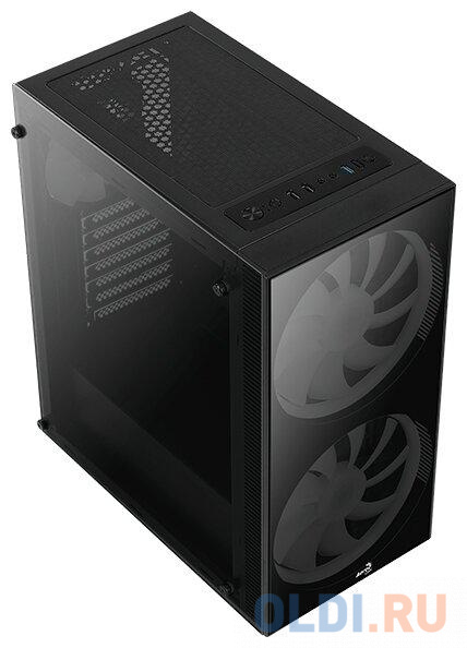 Корпус Aerocool Python-G-BK-v1 черный без БП ATX 1x120mm 2x200mm 2xUSB2.0 1xUSB3.0 audio bott PSU