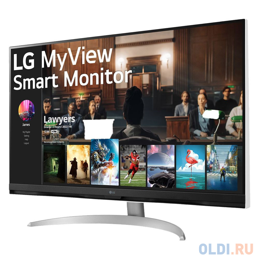 Монитор LG 31.5" MateView 32SQ700S-W белый VA LED 16:9 HDMI M/M матовая 250cd 178гр/178гр 3840x2160 60Hz UHD USB 6.5кг