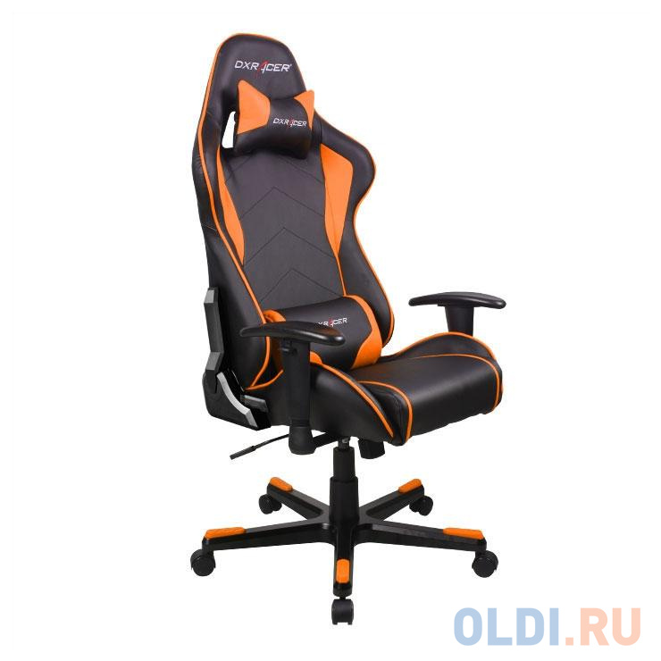 Игровое кресло DXRacer  Formula чёрно-оранжевое (OH/FE08/NO, экокожа, регулируемый угол наклона) в Москвe