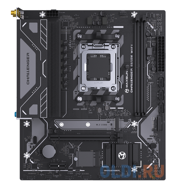 Материнская плата MAXSUN MS-Challenger B650M WIFI, AM5, B650, 2*DDR5, 3*SATA3, M.2, 4*USB 3.2, 2*USB 2.0, 1*PCIEx16, 1*PCIEx1, DP+HDMI, mATX