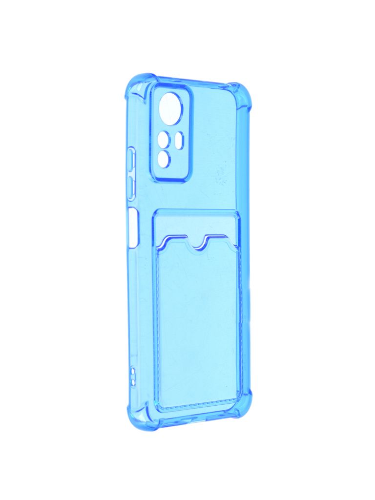 Чехол накладка силикон iBox Crystal для Xiaomi Redmi Note 12s, с кардхолдером (синий)