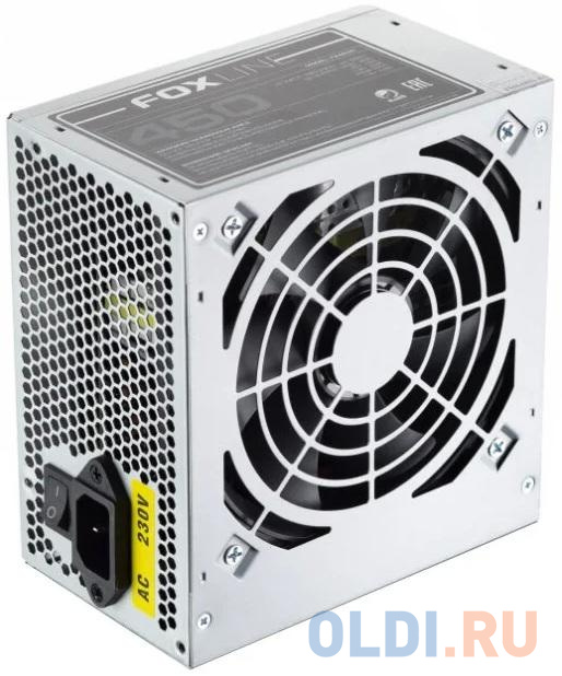 Power Supply Foxline, 450W, ATX, NOPFC, 80FAN, 2xSATA, 2xPATA, 1xFDD, 24+4