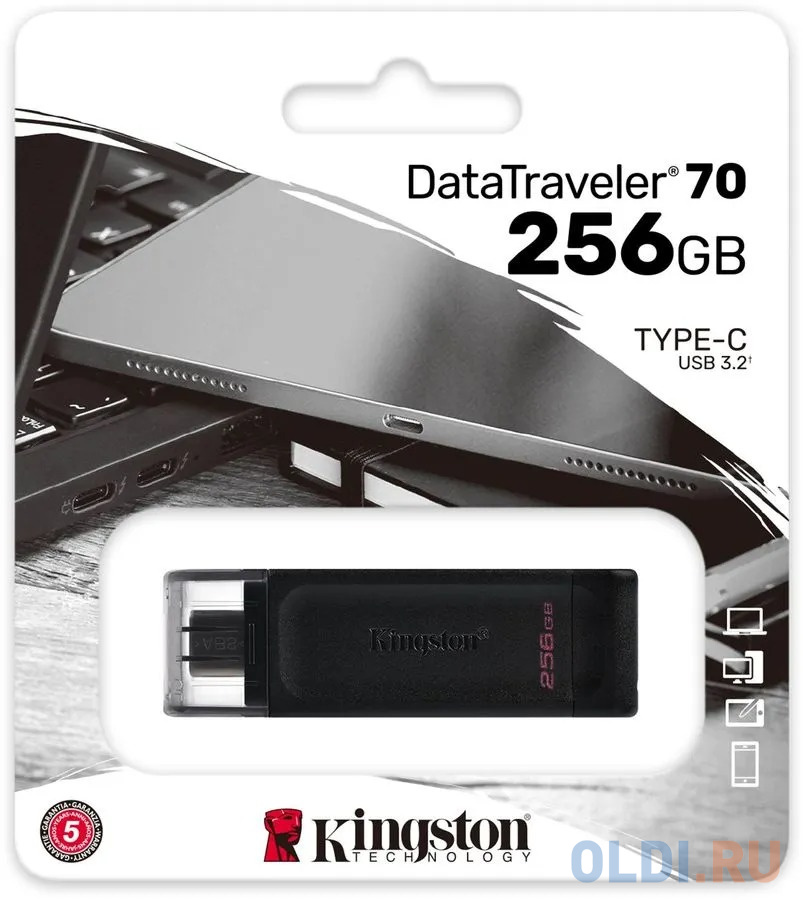 Флэш-драйв Kingston DataTraveler 70, 256 Гб, OTG USB Type-C в Москвe