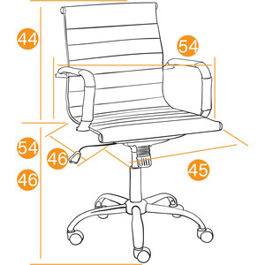 Компьютерное кресло TetChair Urban-low кож/зам, черный 36-6 в Москвe