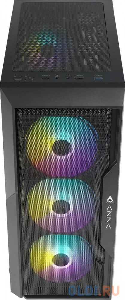 Корпус Azza Fighter черный без БП ATX 4x120mm 2x140mm 2xUSB2.0 1xUSB3.0 audio bott PSU