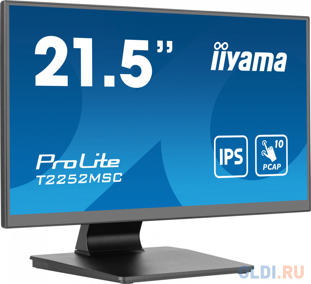Монитор Iiyama 21.5" ProLite T2252MSC-B2 черный IPS LED 5ms 16:9 HDMI M/M глянцевая 250cd 178гр/178гр 1920x1080 60Hz DP FHD USB Touch 4.5кг