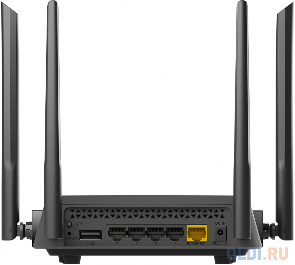 AC1200 Wi-Fi EasyMesh Router, 1000Base-T WAN, 4x1000Base-T LAN, 4x5dBi external antennas, USB port, 3G/LTE support