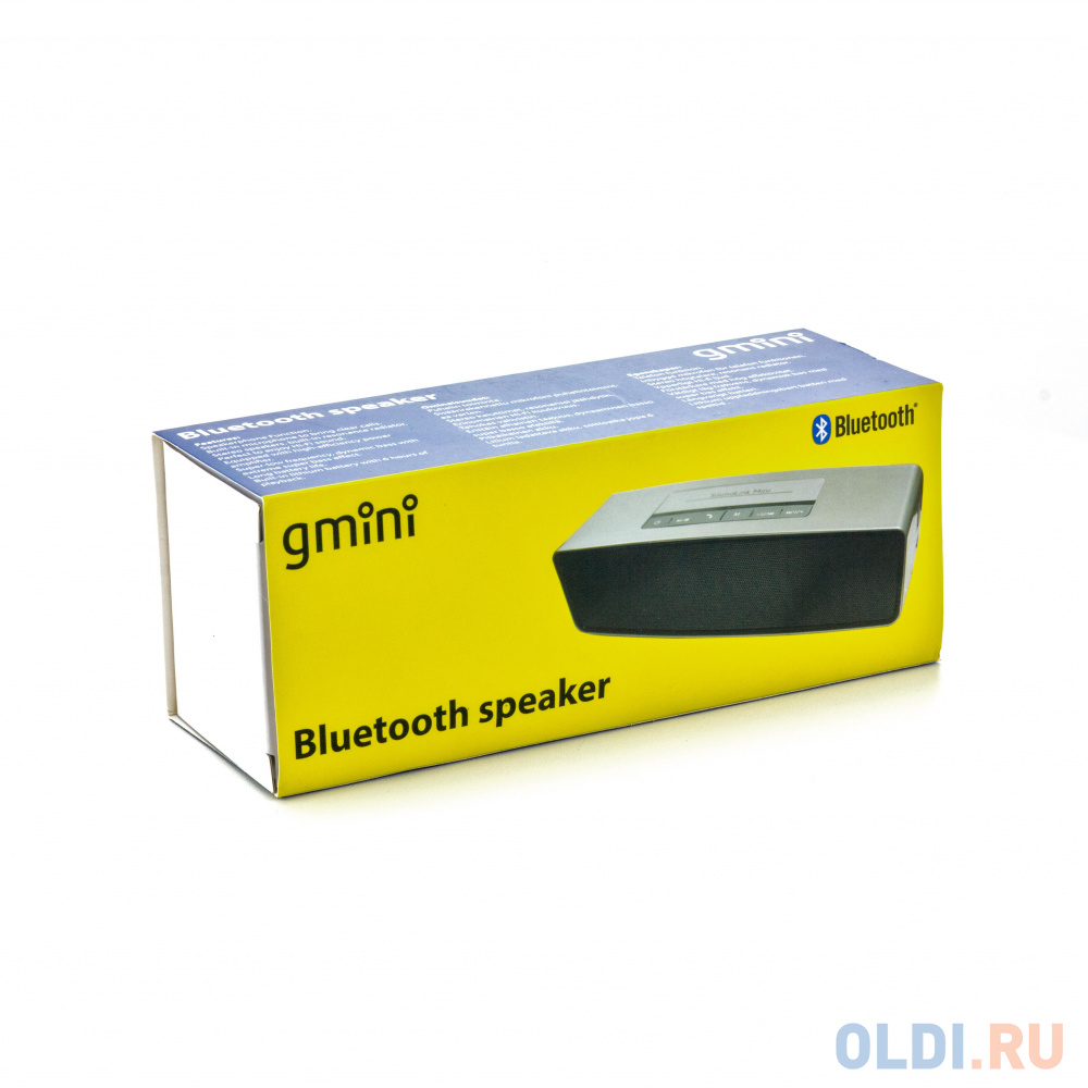 Колонка Bluetooth Gmini GM-BTS-M21, 3Вт х 2, серебристая