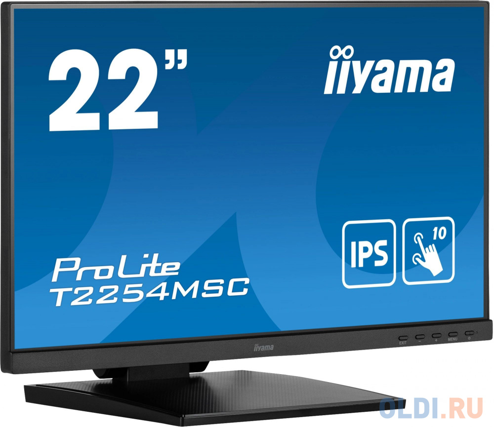 Монитор Iiyama 21.5" ProLite T2254MSC-B1AG черный IPS LED 16:9 HDMI M/M глянцевая HAS 250cd 178гр/178гр 1920x1080 60Hz DP FHD USB Touch 4.9кг