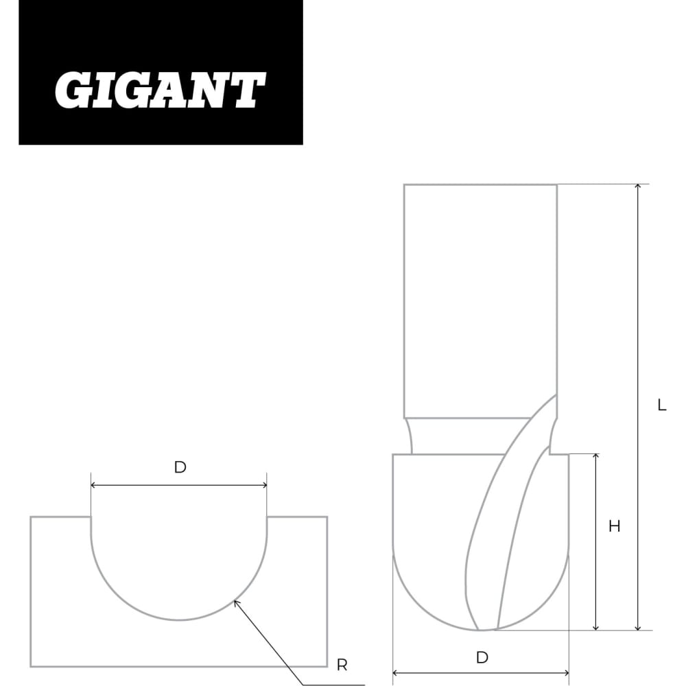 Пазовая гальтельная фреза Gigant