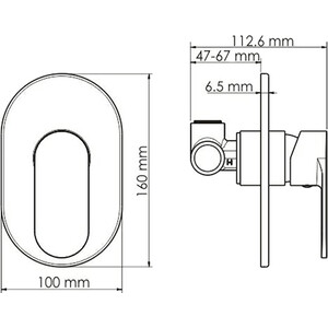 Смеситель для душа Wasserkraft Mindel белый soft-touch (8551)