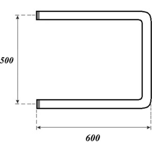 Полотенцесушитель водяной Point 600х500 П-образный, хром (PN35556) в Москвe