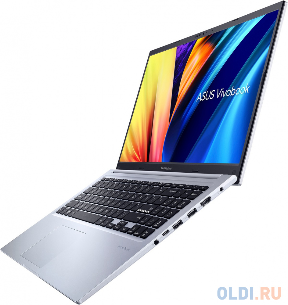 Ноутбук Asus VivoBook X1502ZA-BQ1953 Core i5 12500H 8Gb SSD512Gb Intel Iris Xe graphics 15.6" IPS FHD (1920x1080) noOS silver WiFi BT Cam (90NB0V