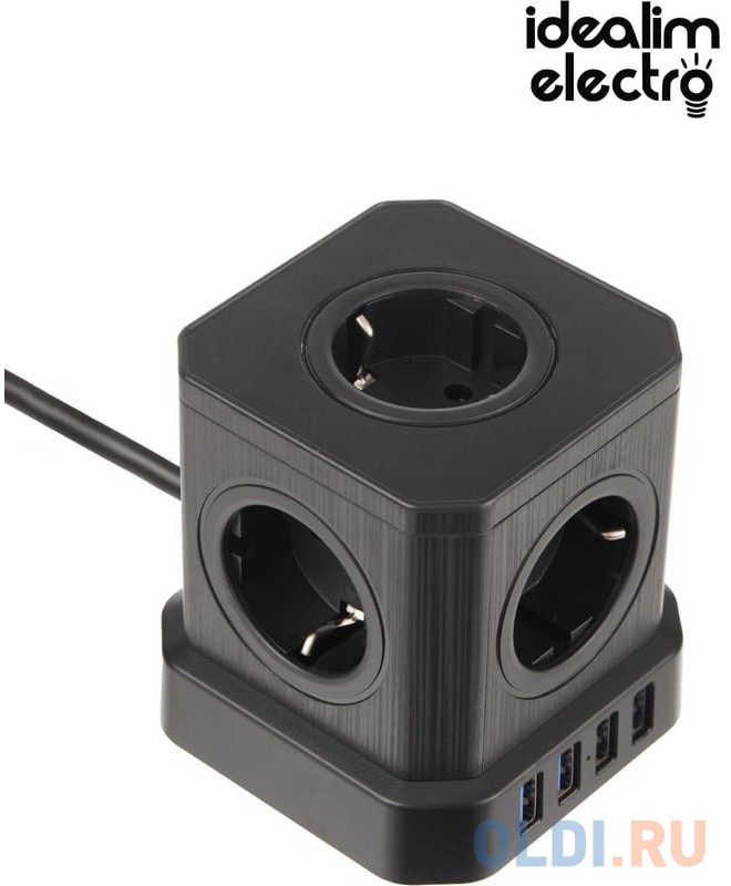 idealim Куб чёрный Cube-5r-4usb-2M-black в Москвe