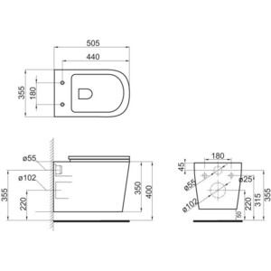 Комплект унитаза BelBagno Veneto с инсталляцией и сиденьем микролифт (BB132CHR, BB132SC, 38775001)