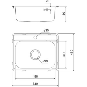 Кухонная мойка IDDIS Basic (BAS53P0i77)