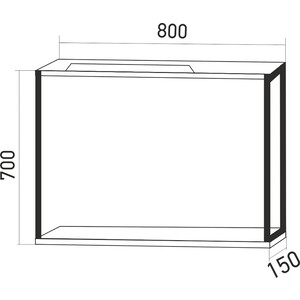 Зеркало Mixline Бруклин 80 с подсветкой, дуб бунратти (4630099745016)