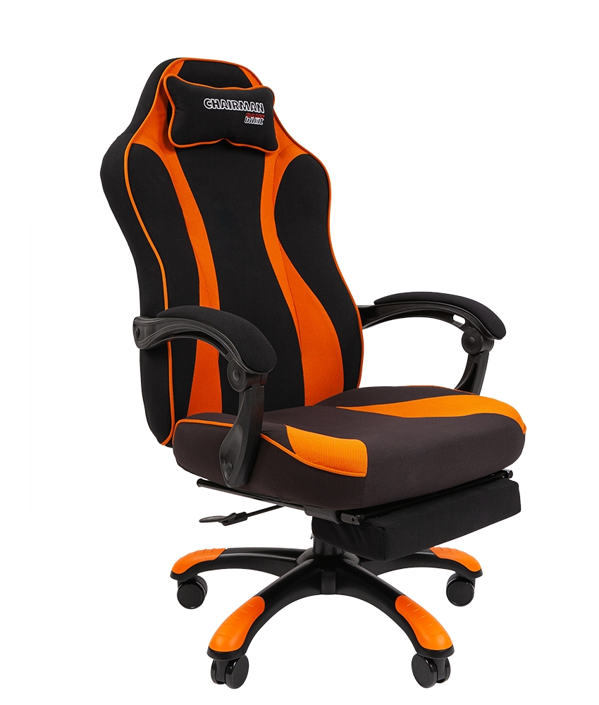 Кресло компьютерное Chairman game 35 чёрное/оранжевое