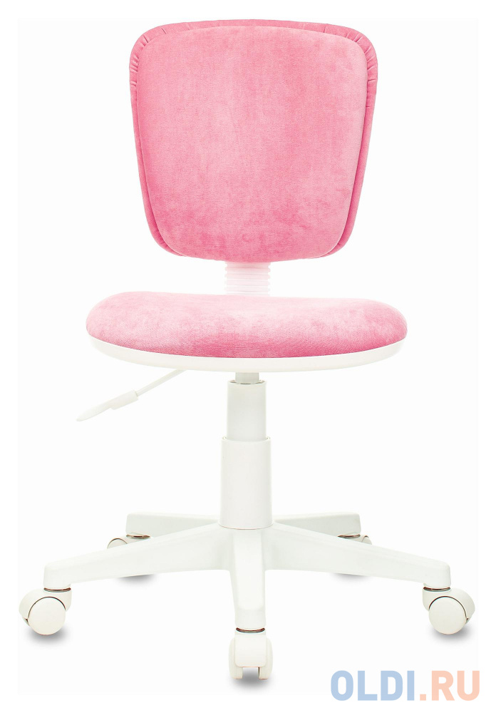 Кресло детское Бюрократ CH-W204NX розовый Velvet 36 крестовина пластик пластик белый