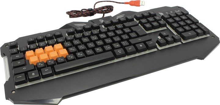 Клавиатура проводная A4Tech Bloody, подсветка, USB, черный
