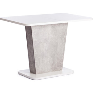 TetChair Стол обеденный Gent лдсп 110/145x68,6x75,5 см белый/бетон