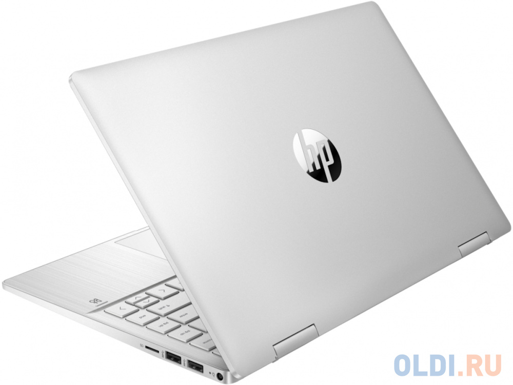 Ноутбук HP Pavilion x360 14-ek1015ci Core i7 1355U 16Gb SSD512Gb Intel Iris Xe graphics 14" IPS Touch FHD (1920x1080) Free DOS silver WiFi BT Cam в Москвe