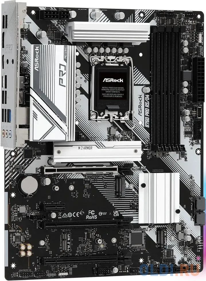 ASROCK B760 PRO RS/D4, LGA1700, B760, 4*DDR4, HDMI+DP, 4xSATA3 6.0 (RAID), M.2 Socket, 4xUSB 3.2, 2xUSB2.0, Type-C, ATX; 90-MXBKS0-A0UAYZ в Москвe