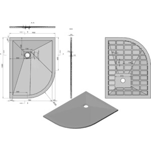 Душевой поддон Vincea VST-4SQ 120х90 с сифоном, левый, белый (VST-4SQ9012W-L, Vsph-D132) в Москвe