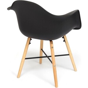 Кресло TetChair Cindy (Eames) (mod. 919) дерево береза/металл/сиденье пластик черный / black with natural legs