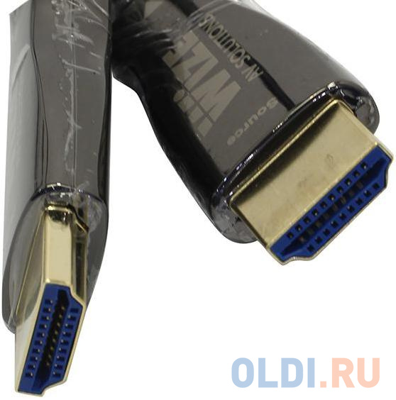 Кабель HDMI 15м Wize AOC-HM-HM-15M круглый черный