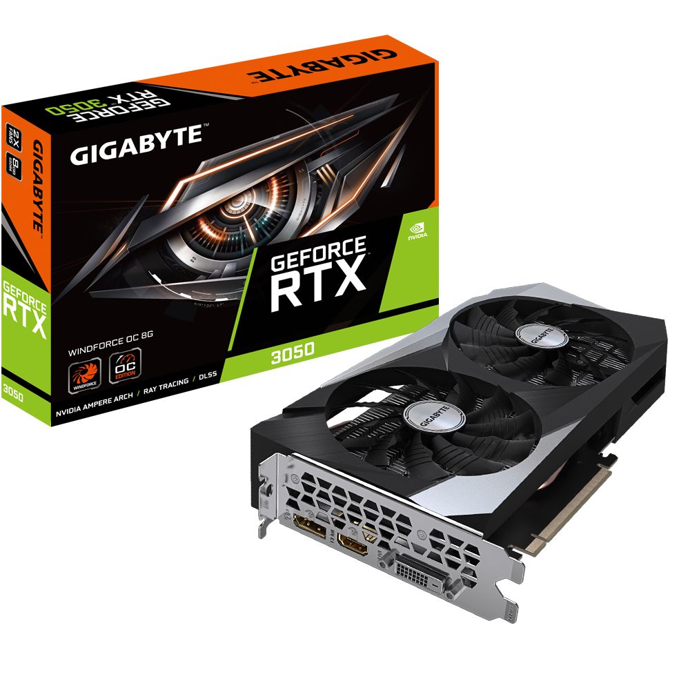 Видеокарта Gigabyte RTX3050 WINDFORCE OC 8GB