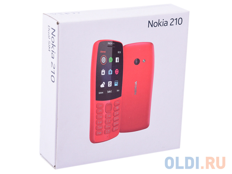 Мобильный телефон NOKIA 210 DS Red TA-1139, 2.4"