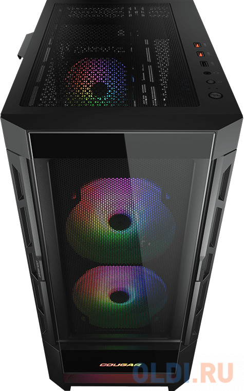 Cougar Duoface RGB, 2х140мм + 1x120mm ARGB Fan, ARGB Fan Hub, без БП, черный, ATX в Москвe