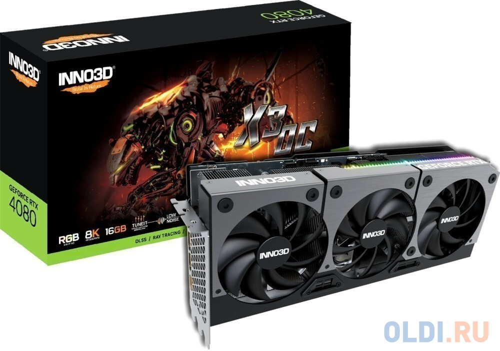 Видеокарта Inno3D nVidia GeForce RTX 4080 X3 OC 16384Mb в Москвe