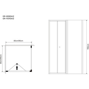 Душевой уголок Grossman Alba2 90х90 прозрачный, хром (GR-9090Al2) в Москвe