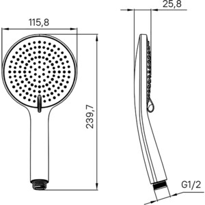 Ручной душ IDDIS Optima Home графитовый (OPH3F0Gi18)