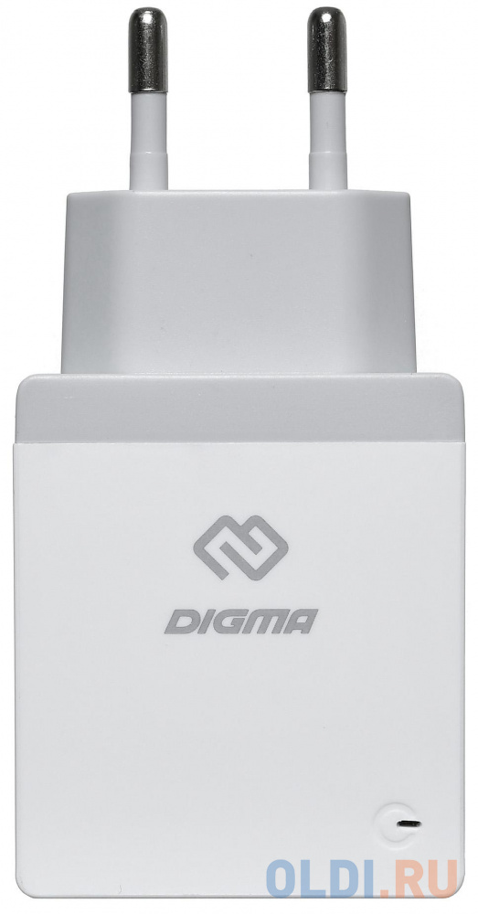 Сетевое зарядное устройство Digma DGWC-1U-2.1A-WG 2.1A белый