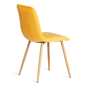 Стул TetChair CHILLY (mod. 7094-1) / 1 шт. в упаковке, вельвет/металл, yellow (желтый) HLR41 / натуральный