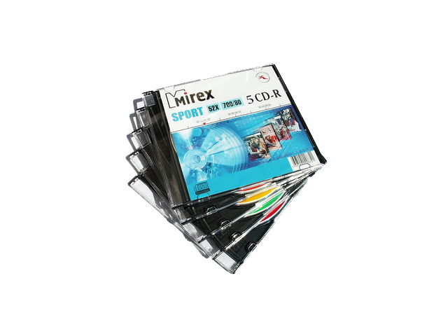 Диск CD-R Mirex 700 Mb, 52х, дизайн "Sport", Slim Case (5 шт.), (5/200) (UL120180A8F) [100983438]