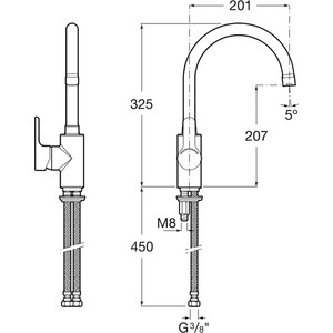 Смеситель для кухни Roca L20 (5A8409C0M)