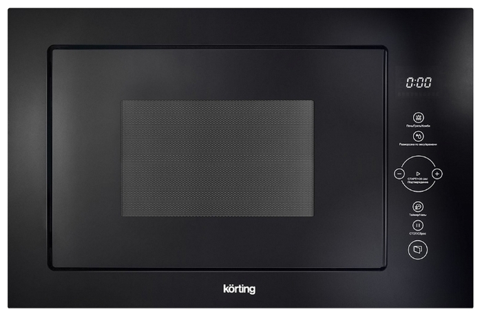 Микроволновая печь встраиваемая Körting KMI 825 TGN 25 л, 900 Вт, гриль, черный (KMI 825 TGN)