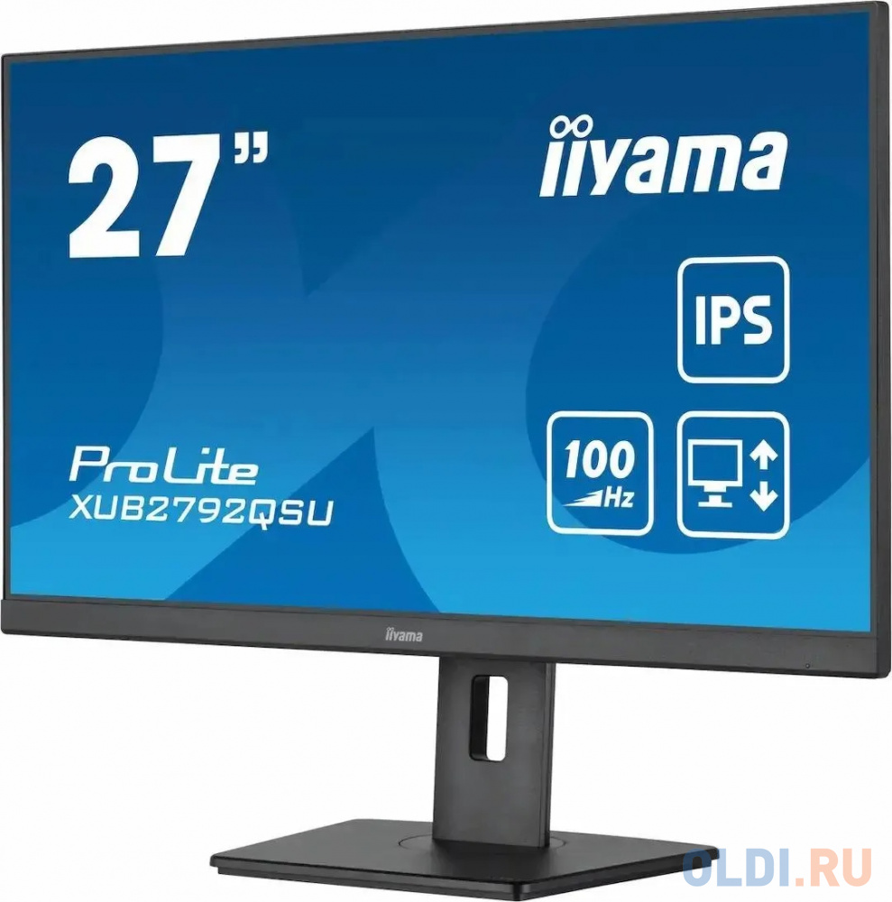 Монитор Iiyama 27" XUB2792QSU-B6 черный IPS LED 0.4ms 16:9 HDMI M/M матовая HAS Piv 1300:1 350cd 178гр/178гр 2560x1440 100Hz DP WQ USB 6.1кг в Москвe